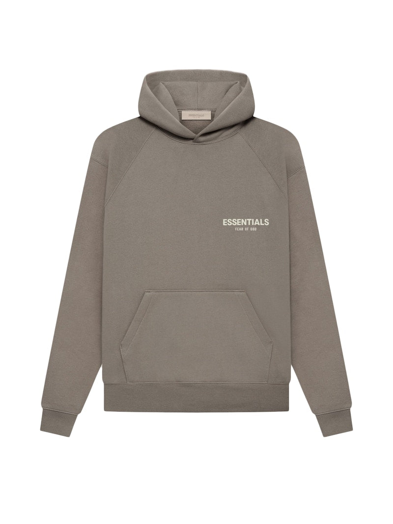 fear of god essentials hoodie desert taupe