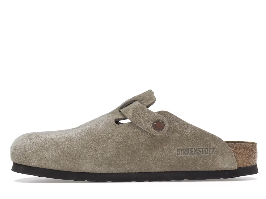 Birkenstock Boston Soft Footbed Suede Taupe