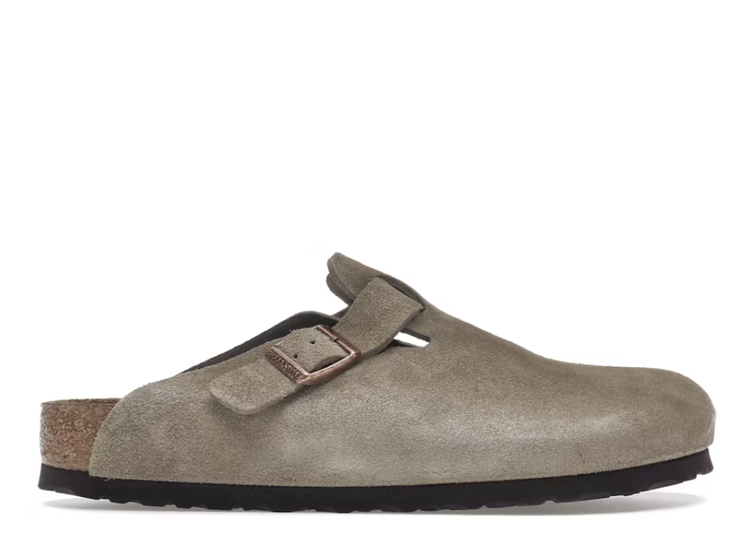 Birkenstock Boston Soft Footbed Suede Taupe