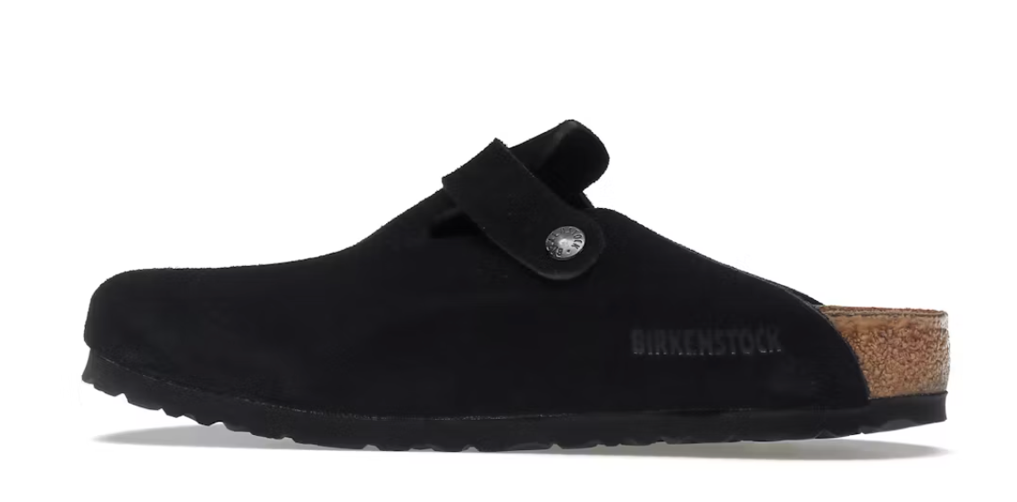 Birkenstock Boston Soft Footbed Suede Black