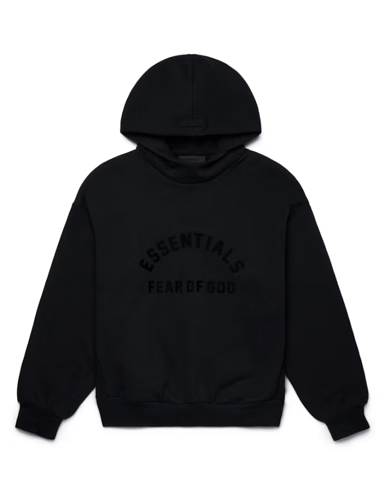 Fear of God Essentials Arch Logo Hoodie Jet Black