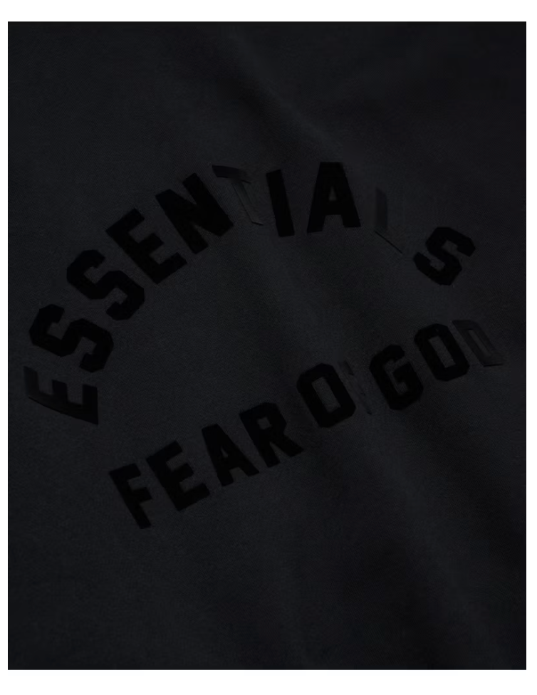 Fear of God Essentials Arch Logo Hoodie Jet Black