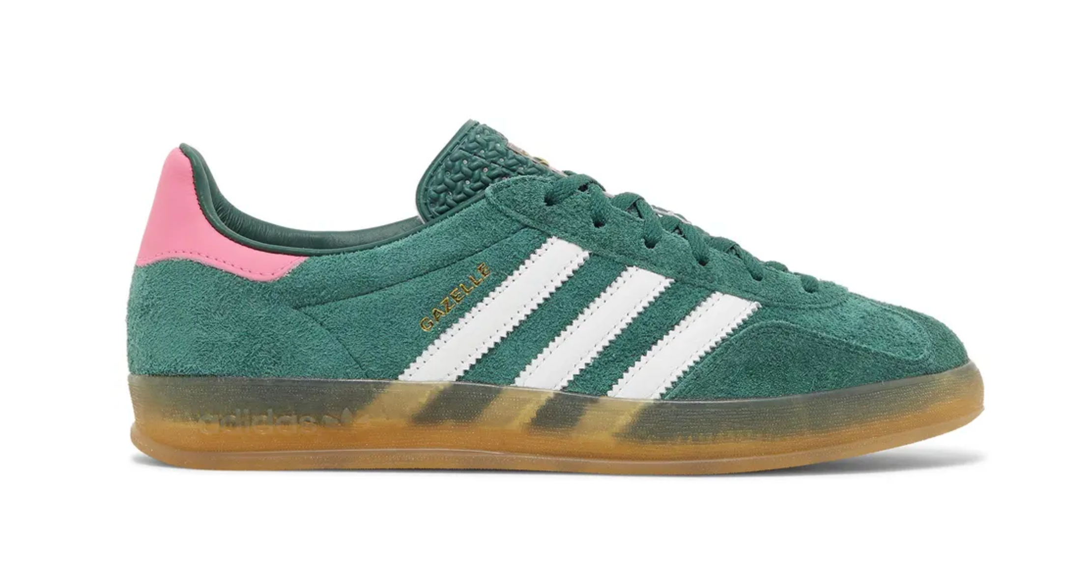 Adidas Gazelle Indoor Collegiate Green Lucid Pink (Women's)