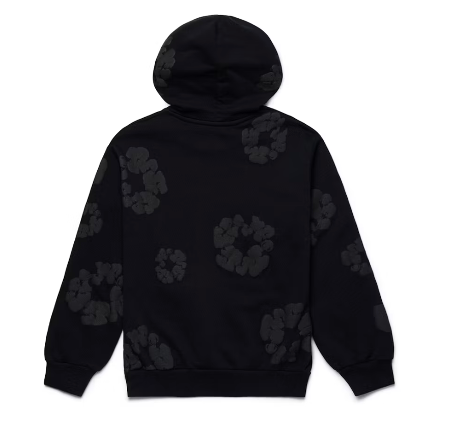 Denim Tears Cotton Wreath Hoodie Black Monochrome