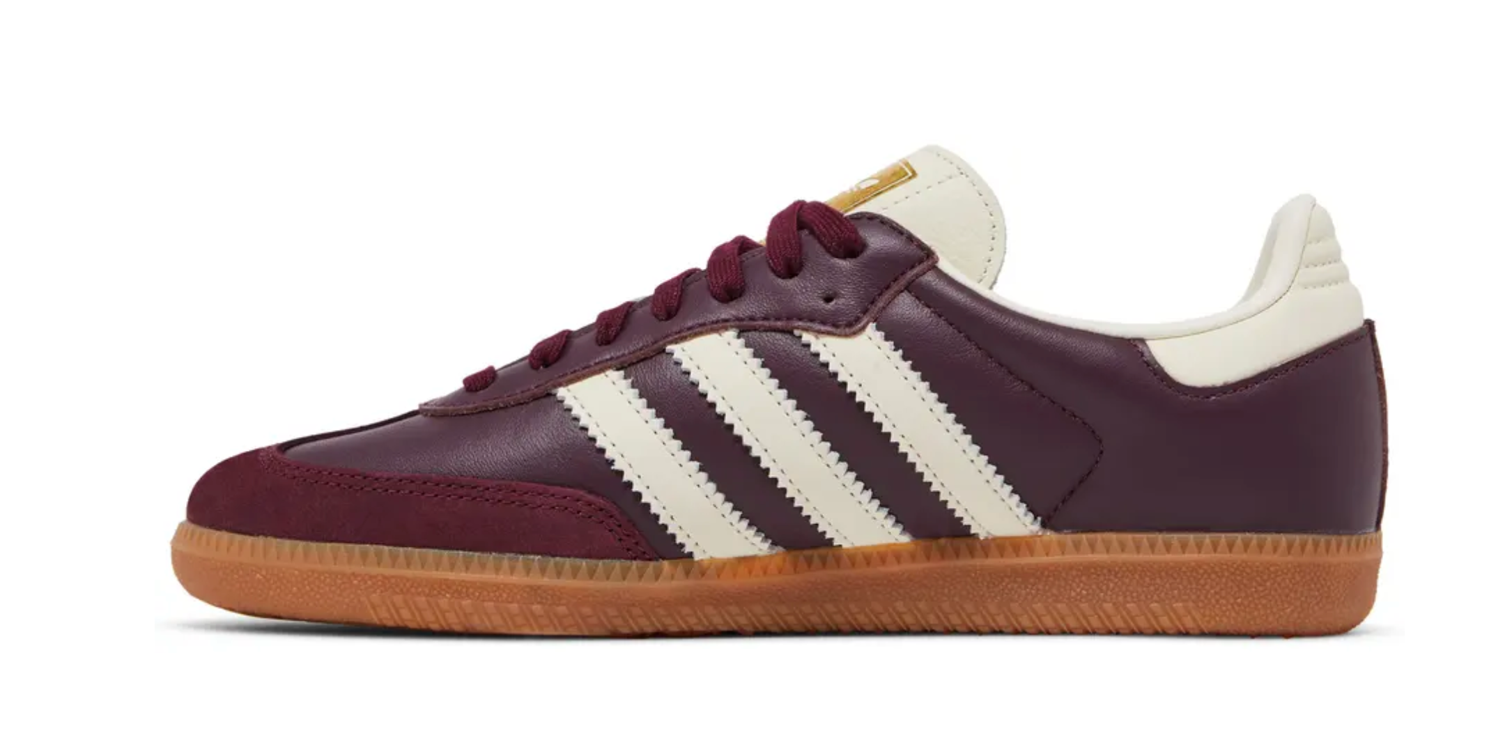 Adidas Samba OG Maroon Gold Metallic (Women's)