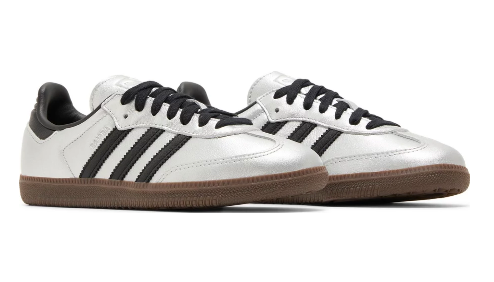 Adidas Samba Og Silver Metallic Black Gum (Women's)