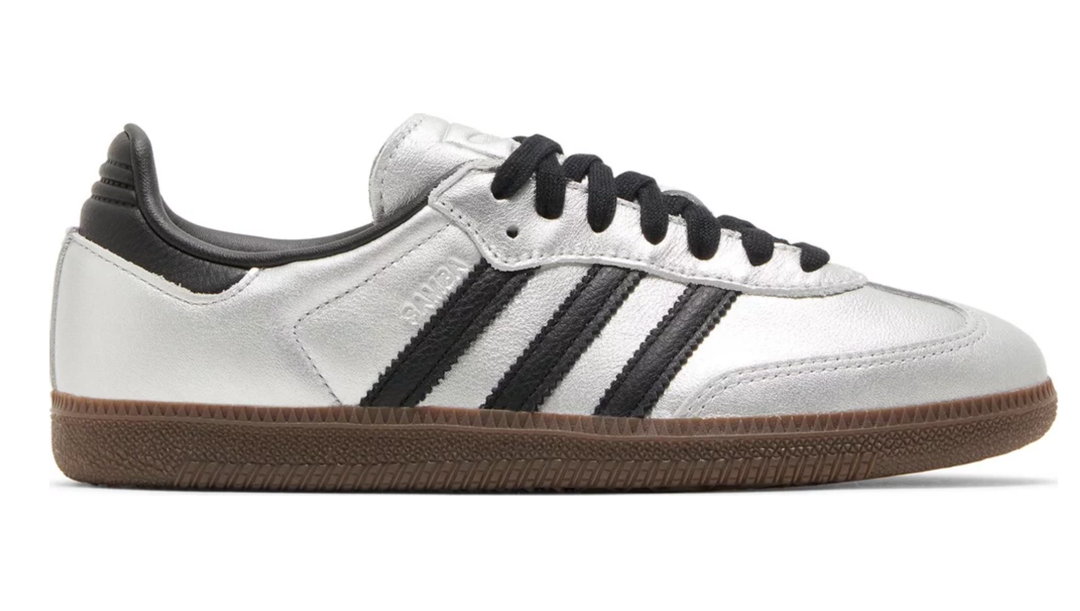 Adidas Samba Og Silver Metallic Black Gum (Women's)