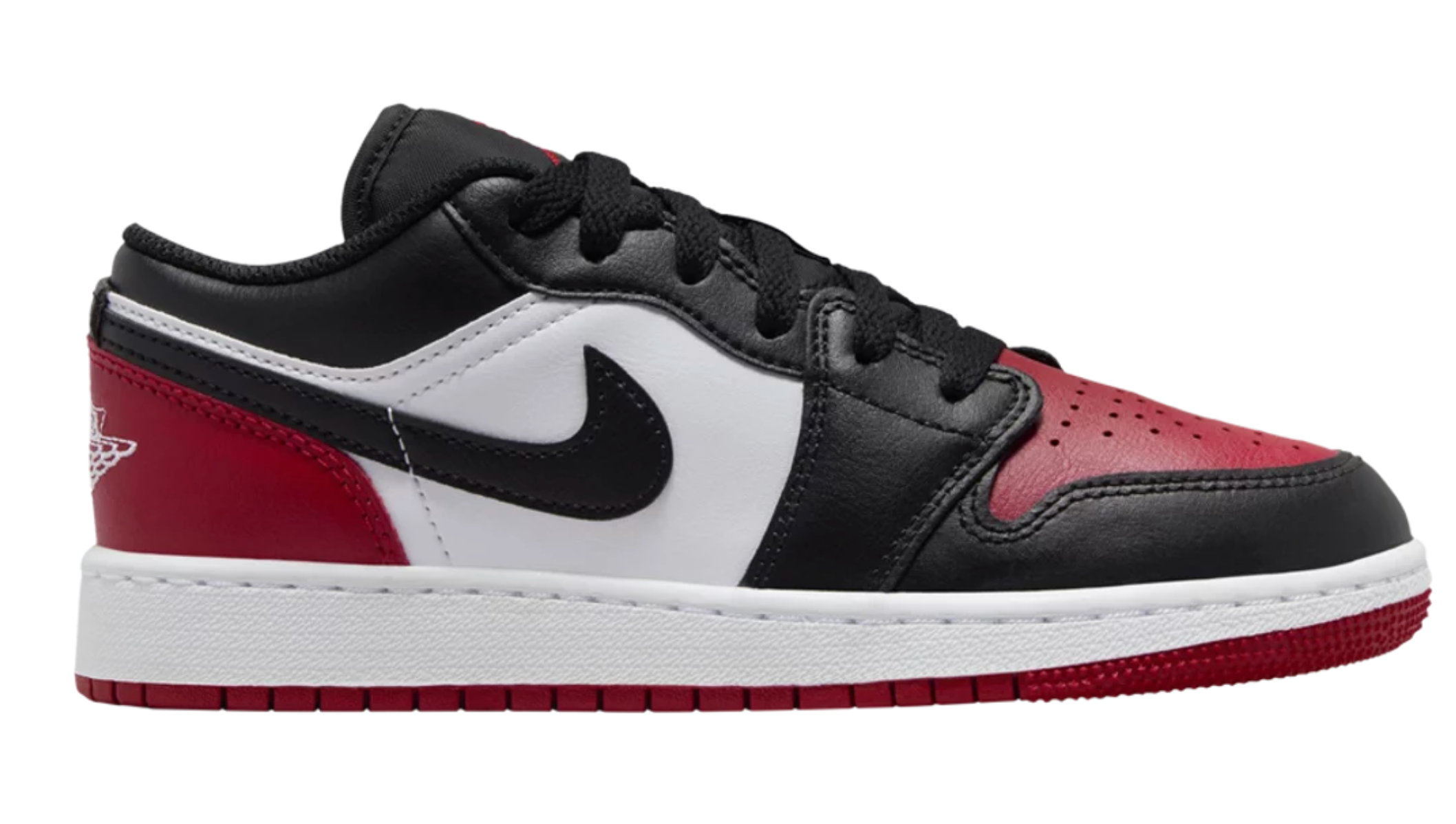 Jordan 1 Low Bred Toe 2.0 (GS)