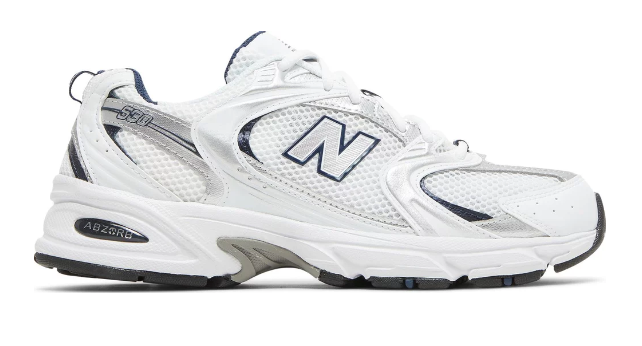 New Balance 530 White Silver Navy