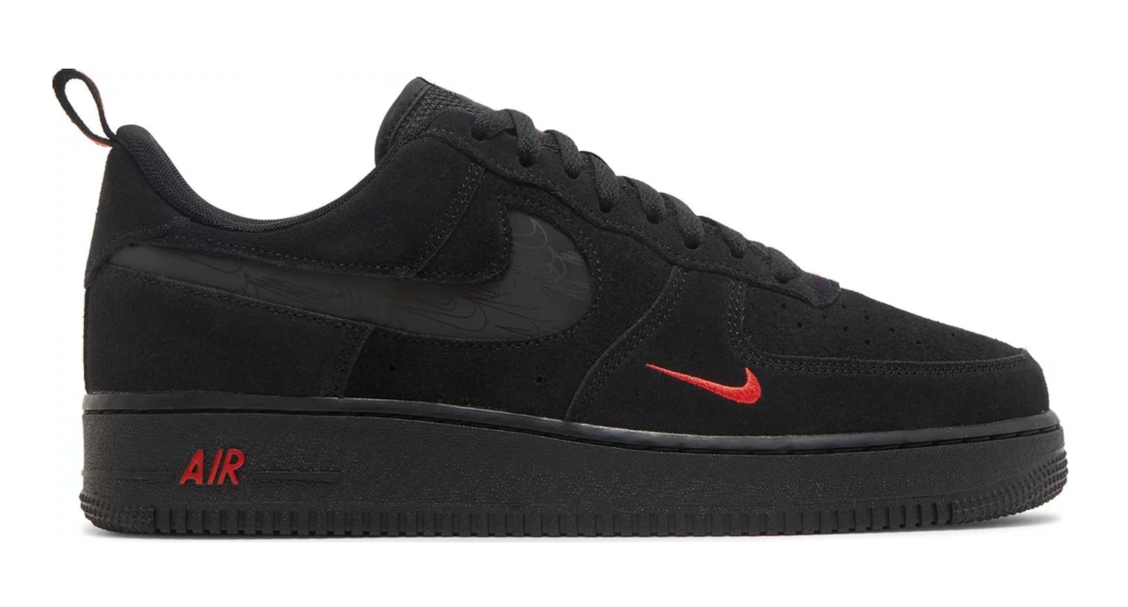 Nike Air Force 1 Low Multi-Swoosh Black Crimson