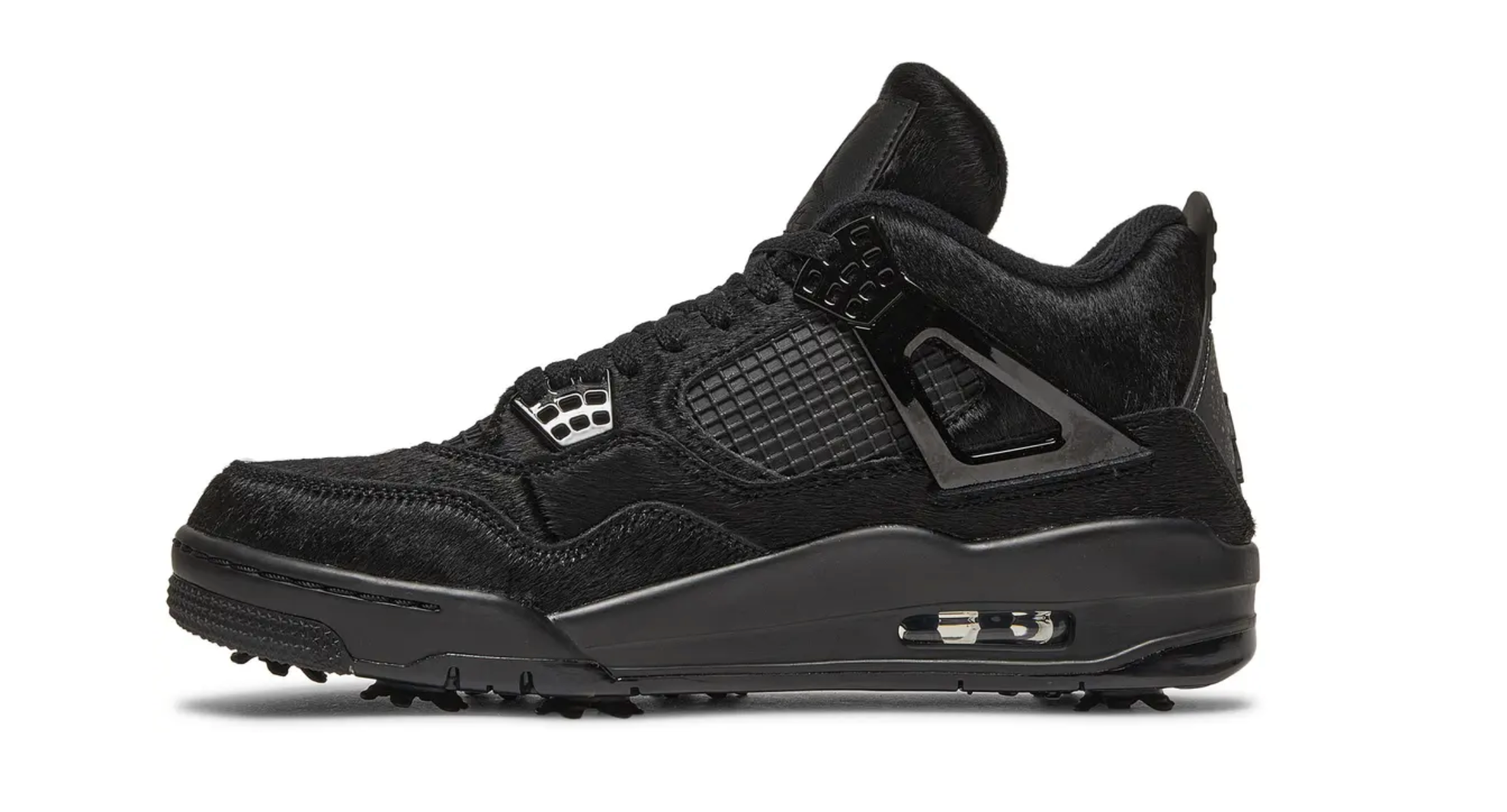 Jordan 4 Retro Golf Black Cat Pony Hair