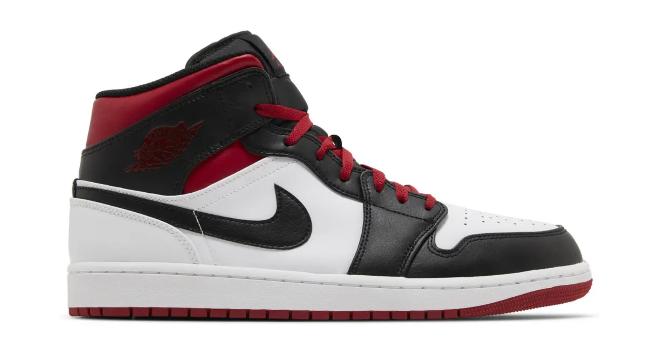 Jordan 1 Mid Gym Red Black Toe