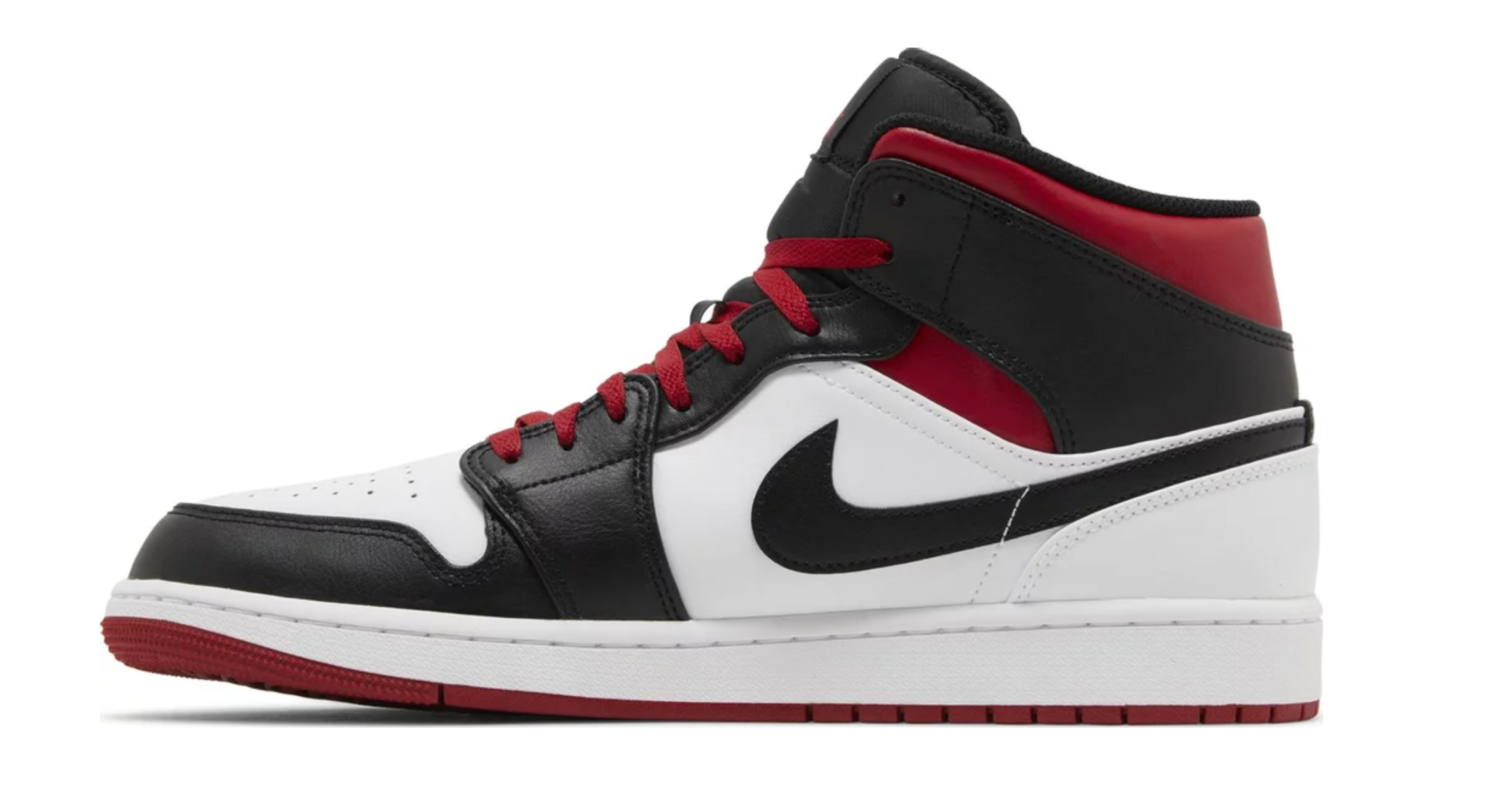 Jordan 1 Mid Gym Red Black Toe