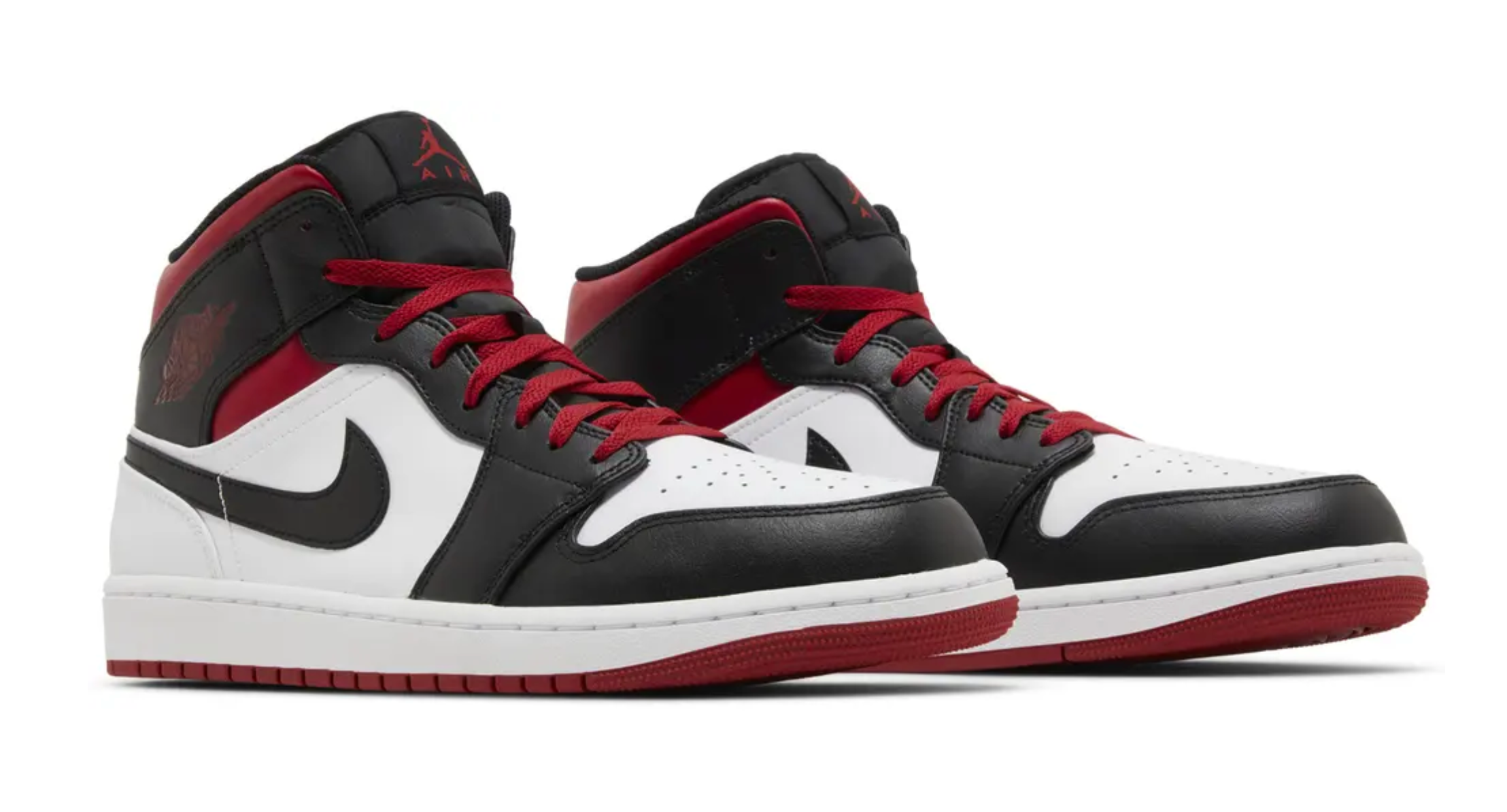 Jordan 1 Mid Gym Red Black Toe