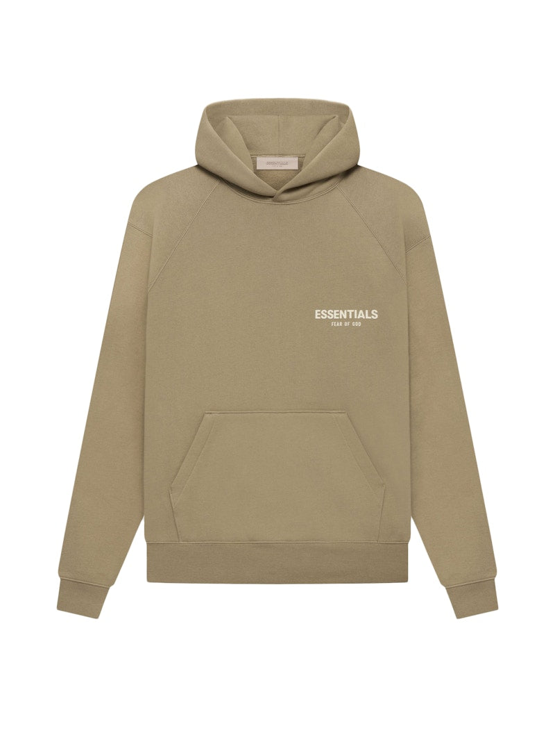 fear of god essentials hoodie oak